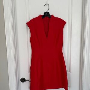 Halston Heritage Vibrant Red Mini Dress